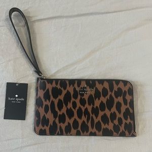 Kate Spade Leopard Print Medium Wristlet